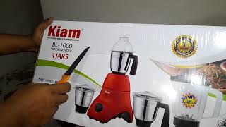 Unboxing kiam Mixer GrinderBlender 750 wattBL1000 Model [upl. by Oinolopa694]