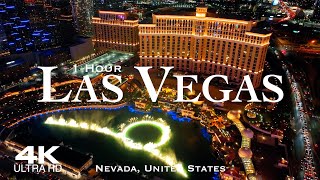 4K LAS VEGAS 2024 🇺🇸 1 Hour Drone Aerial Film  Nevada NV USA United States of America [upl. by Nnaasil]