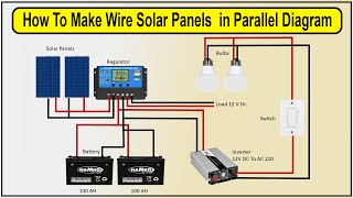 How To Make Wire Solar Panels in Parallel Diagram  solar in series or parallel [upl. by Vinay664]