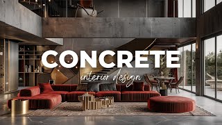 Concrete Interior Design Modern Elegance with Texture [upl. by Aisatsana]