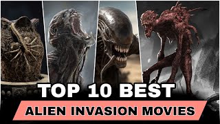 Top 10 Alien Invasion Movies In Hindi  Uniq Concept Alien Action Movies  Netflix amp prime videos [upl. by Annorah456]