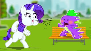 Spike Conquers Raritys Heart  MY LITTLE PONY  Stop Motion Paper [upl. by Friedman814]