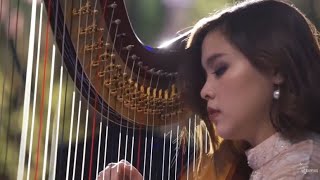 Can’t Help Falling In Love  Crazy Rich Asians  Harp Cover by Grace with Stradivari Orchestra [upl. by Anitsrhc]