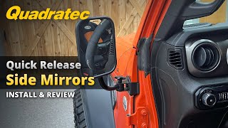 Quadratec Quick Release Mirrors for Jeep Wrangler JL amp Gladiator JT [upl. by Ailaht120]