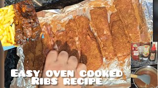 Easy Oven Cooked Ribs Recipe [upl. by Berlin313]