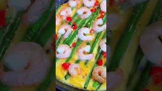 It’s so delicious prawn omelette recipe 😱viralshorts [upl. by Tsugua]