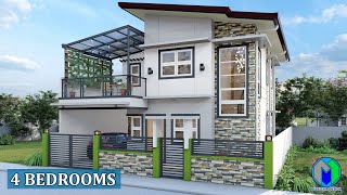 Two Storey House Design  4 Bedrooms [upl. by Ching991]