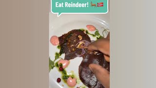 Eating Reindeer Meat in Båtsfjord Finnmark Norway [upl. by Sirrep]