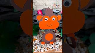 DIY Easy Paper Craft Monkey for Kids 🐵  Fun amp Simple Tutorial diy craft craftyfun kids [upl. by Koenraad103]