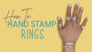 How to Hand Stamp Rings by ImpressArt [upl. by Truda]