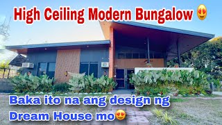 High Ceiling na Modern Bungalow House na Industrial at Tropical pa ang design [upl. by Nerehs317]