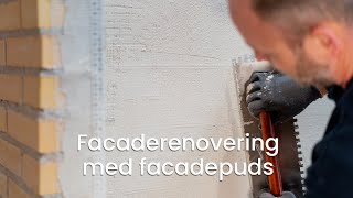 Facaderenovering med facadepuds  Netpuds af facade [upl. by Jared]