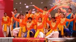 Pravara girls English Medium School amp JRCollege Loni Dance Moriya Bappa moriya [upl. by Ynamrej]