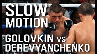 Golovkin vs Derevyanchenko SLOW MOTION Головкин  Деревянченко [upl. by Koppel]