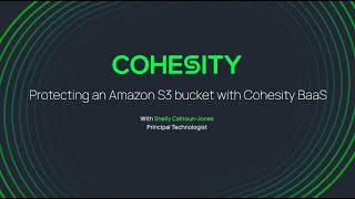 Protecting an Amazon S3 bucket with Cohesity BaaS [upl. by Pooi]