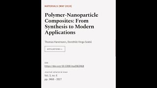 PolymerNanoparticle Composites From Synthesis to Modern Applications  RTCLTV [upl. by Carlota]