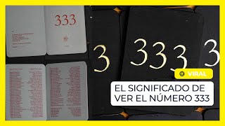 El significado de ver el número 333 [upl. by Lucinda]