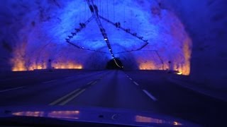 Worlds longest road tunnel 245 km152 mi Lærdalstunnelen in Norway [upl. by Drida]