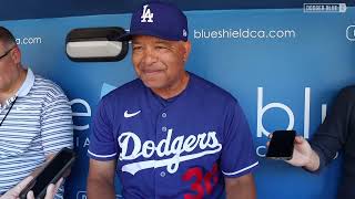 Dodgers pregame Dave Roberts talks Noah Syndergaard update Bobby Miller amp Emmet Sheehan roles [upl. by Etka]