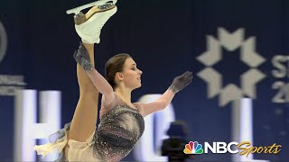 At 16 Anna Shcherbakova captures title at 2021 World Figure Skating Championships  NBC Sports [upl. by Suissac]