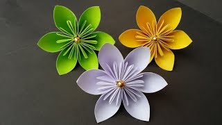 DIY How to Make Kusudama Paper Flower Easy Origami Kusudama Flower For Bigginers [upl. by Seraphine732]