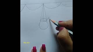 Janmashtami special drawing dahi handidahi handi drawing easy stepbystepytshortshort video [upl. by Refotsirc84]