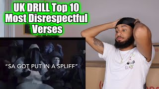 American reacts to UK DRILL Top 10 Most Disrespectful Verses  Ayoswizz [upl. by Delmar]