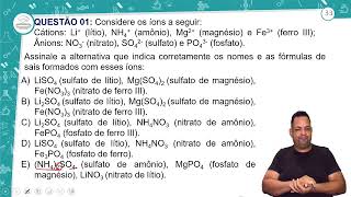 362  REVISÃO E CORREÇÃO  COMPOSTOS INORGÂNICOS SAIS – PARTE I [upl. by Blossom175]