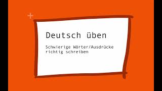 Deutsch üben  RechtschreibQuiz [upl. by Melac358]