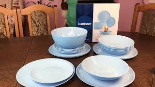 Огляд Сервіз столовий Luminarc Diwali 19 предметів Light Blue з Розетка [upl. by Flanagan]