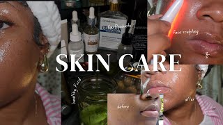 MY UPDATED SKINCARE ROUTINE  Textured amp Combination skin   face sculpting ROUTINE  Glass Skin [upl. by Eenahpets]