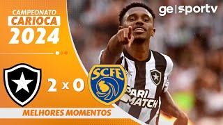 BOTAFOGO 2 X 0 SAMPAIO CORRÊA  MELHORES MOMENTOS  4ª RODADA CAMPEONATO CARIOCA 2024  geglobo [upl. by Oz]