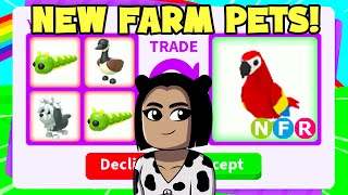 Trading New Farm Pets in Adopt me [upl. by Suiravaj566]