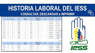 Historia Laboral del IESS Consultar y Descargar [upl. by Dnomra]