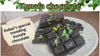 Trending kunafa chocolate🍫  Pistachio spread recipe  the fresh cooking trending [upl. by Arlyn]