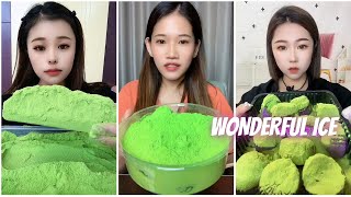 ASMR FOAM ICE EATING  MATCHA ICE EATING  RELAX VIDEO [upl. by Nessa]