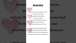 PEACHES🍑 justinbieber peaches lyrics song lovesong popular [upl. by Anina]