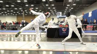 Ayman Fayez v Joseph Rafidi T16 Div 1 Mens Epee January NAC 2017 with Slow Mo [upl. by Eenttirb428]