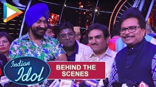 Behind The Scenes Taarak Mehta Ka Ooltah Chashmah Casts The sets of INDIAN IDOL [upl. by Eronel464]