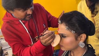 Ivanka das 1st time full bts sanmukhi look makeup artist darshan nd pramod hair stylist nirmla ji [upl. by Ahsratan]