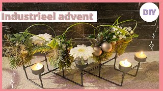 Industrieel adventsstuk🎄🕯 Kerstbloemstuk 1 Cursus Bloemschikken  118  Carlein Tukkers [upl. by Lad]