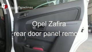 Opel Zafira B 20052014 rear door panel removal [upl. by Winthrop]