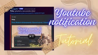 youtube notification tutorial  discord bot  yagpdb bot [upl. by Cacia288]