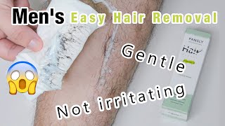 The most mild and safest PANSLY hair removal spray man legs hair testing [upl. by Euqinmod]