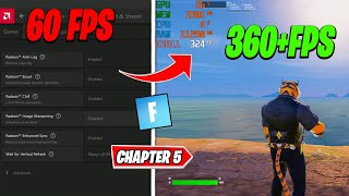 BEST AMD Radeon Settings For Fortnite Chapter 5  MAX FPS amp VISUALS UPDATED 2024 [upl. by Stockton]