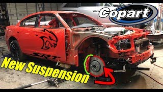 Rebuilding my wrecked charger hellcat part 2 [upl. by Ayak624]