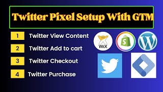 Twitter Pixel and Google Tag Manager  Base Code View Content Add to cart Checkout Purchase [upl. by Papert781]