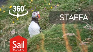 Step inside Fingals Cave on Staffa in 360° VR  MustSeaScotland [upl. by Alleahcim]