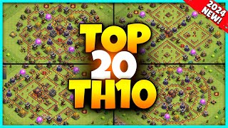 New Best Top 20 Best Town Hall 10 Base Layouts WARTROPHY Base Link 2024 Clash of Clans [upl. by Torras]