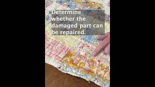 Short How to repurpose damaged vintage quilts coatsjackets vintagequilt sewing [upl. by Amek322]